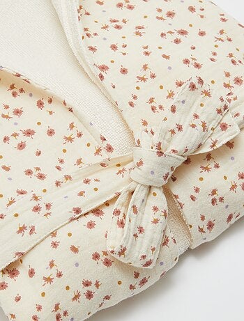 Albornoz de rizo y gasa de algodón - Kiabi Home