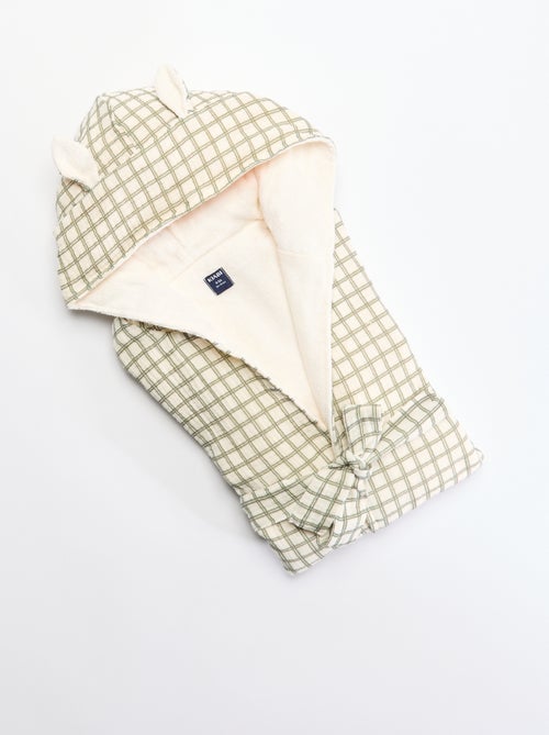 Albornoz de rizo y gasa de algodón - Kiabi Home - Kiabi