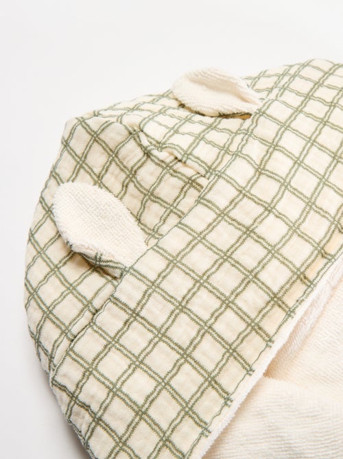 Albornoz de rizo y gasa de algodón - Kiabi Home - Kiabi