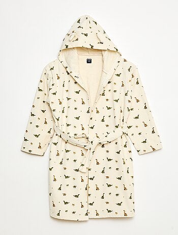 Albornoz estampado de felpa de algodón