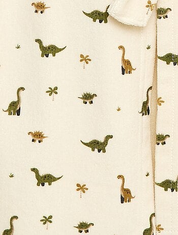 Albornoz estampado de felpa de algodón