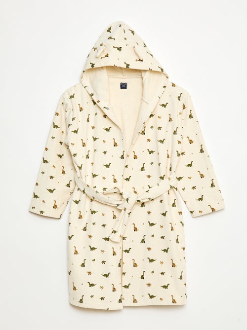 Albornoz estampado de felpa de algodón - Kiabi