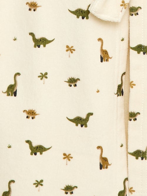 Albornoz estampado de felpa de algodón - Kiabi