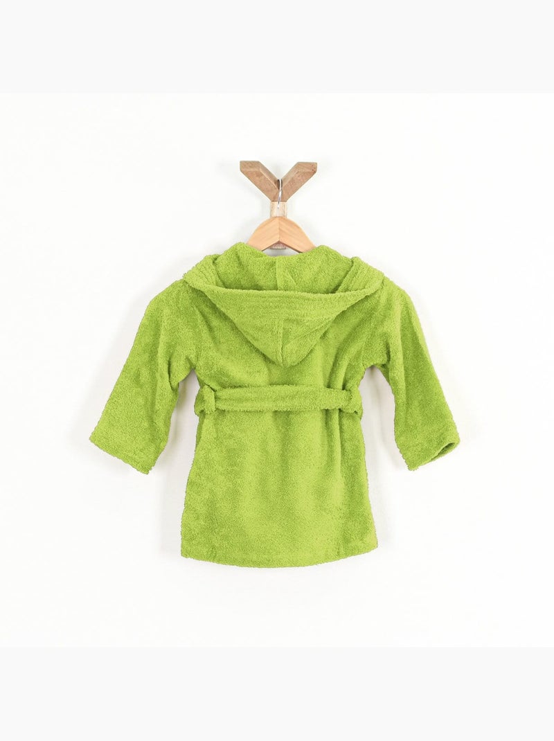 Albornoz infantil con capucha de rizo de algod?n COCOON Verde - Kiabi