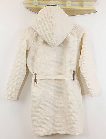 Albornoz infantil unisex de algodón con tejido de panal JADOU