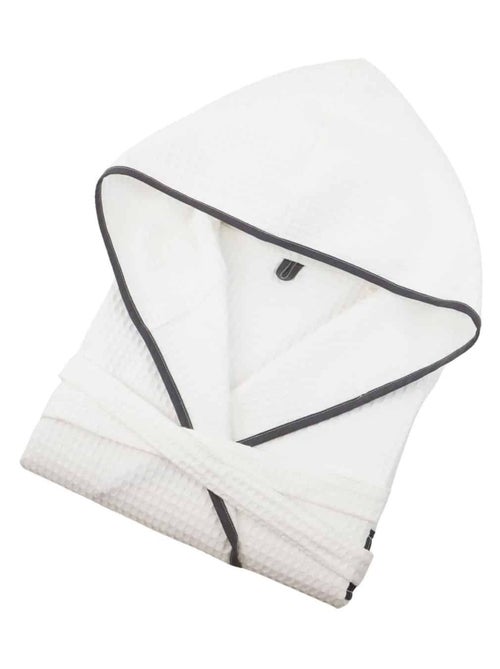 Albornoz infantil unisex de algodón con tejido de panal JADOU - Kiabi Albornoz infantil unisex de algodón con tejido de panal JADOU - Kiabi