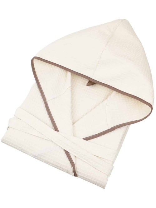 Albornoz infantil unisex de algodón con tejido de panal JADOU - Kiabi Albornoz infantil unisex de algodón con tejido de panal JADOU - Kiabi