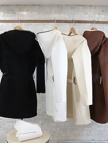 Albornoz infantil unisex de algodón con tejido de panal JADOU