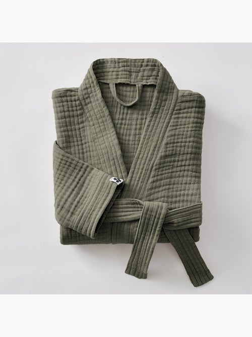 Albornoz kimono unisex de cuádruple gasa de algodón 220 g/m² - Kiabi Albornoz kimono unisex de cuádruple gasa de algodón 220 g/m² - Kiabi