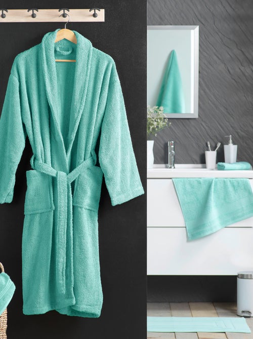 Albornoz liso con cuello chal - Kiabi