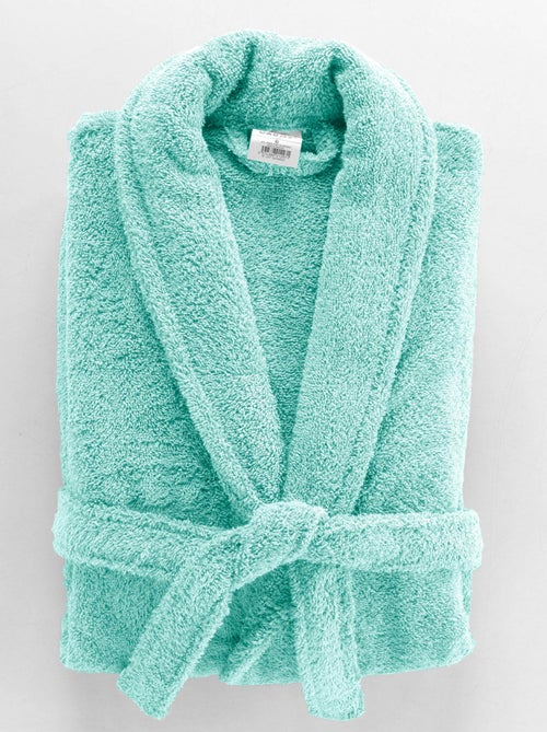 Albornoz liso con cuello chal - Kiabi