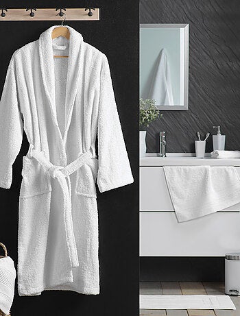 Albornoz liso con cuello chal