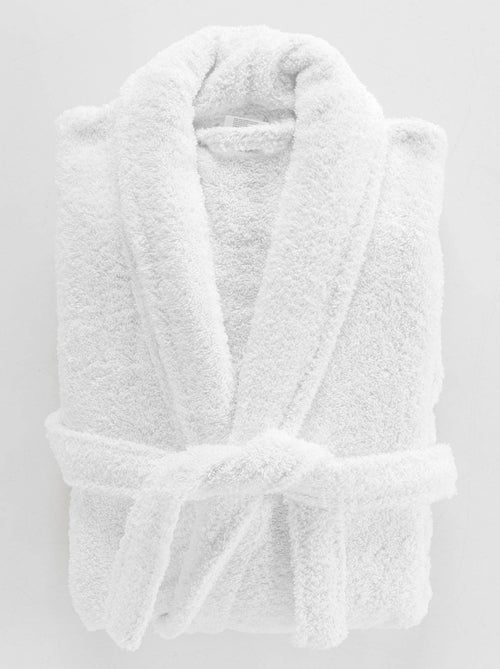Albornoz liso con cuello chal - Kiabi