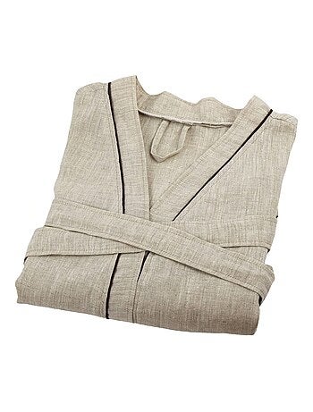Albornoz unisex 100% lino natural