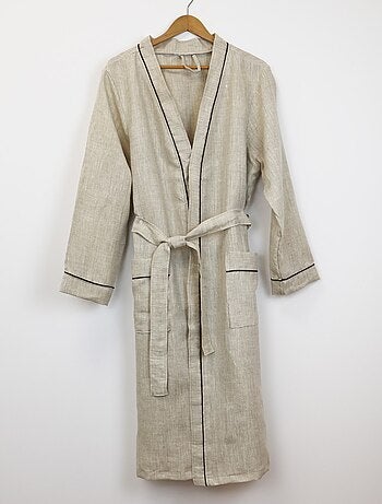 Albornoz unisex 100% lino natural