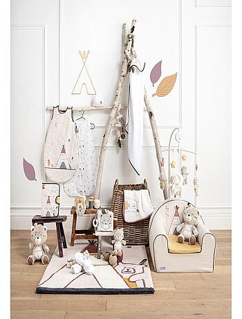 Alfombra acrílica beige Tipi 130x90cm dormitorio - SAUTHON
