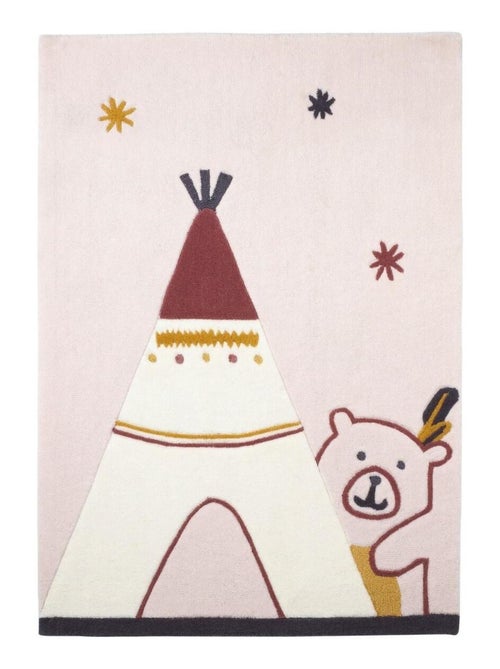 Alfombra acrílica beige Tipi 130x90cm dormitorio - SAUTHON - Kiabi