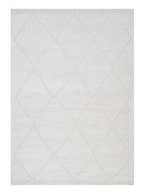 Alfombra aspecto piel de borrego 'DJERBA' Rombos 100% poliéster 120 x 170 cm – Future Home - Kiabi