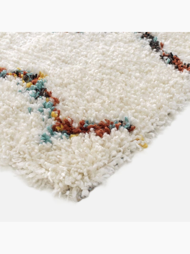 Alfombra bereber con motivos geométricos Beige claro - Kiabi