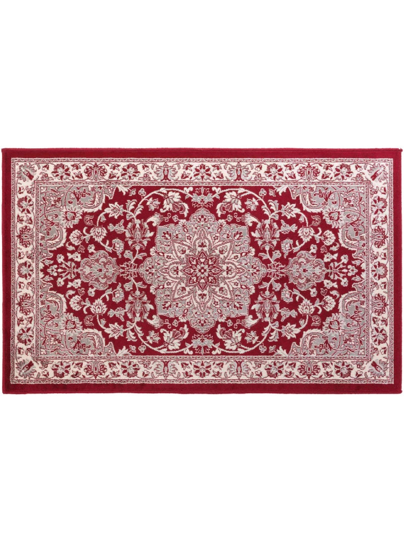 Alfombra Cherine Flor Oriental Rojo - Kiabi