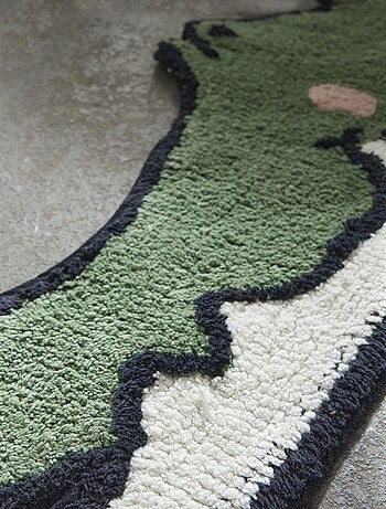 Alfombra cocodrilo de algodón con efecto tufting