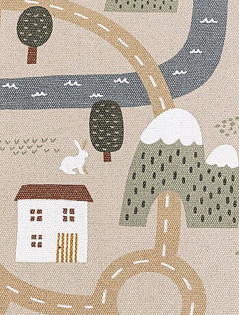 Alfombra con diseño de carretera para niños