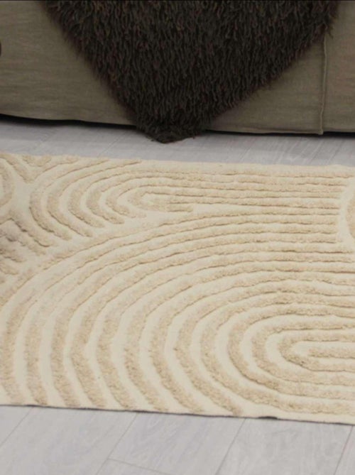 Alfombra con relieve de círculos curvos - Kiabi