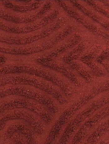 Alfombra con relieve de círculos curvos