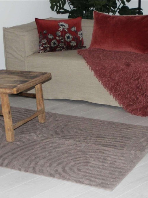 Alfombra con relieve de círculos curvos - Kiabi