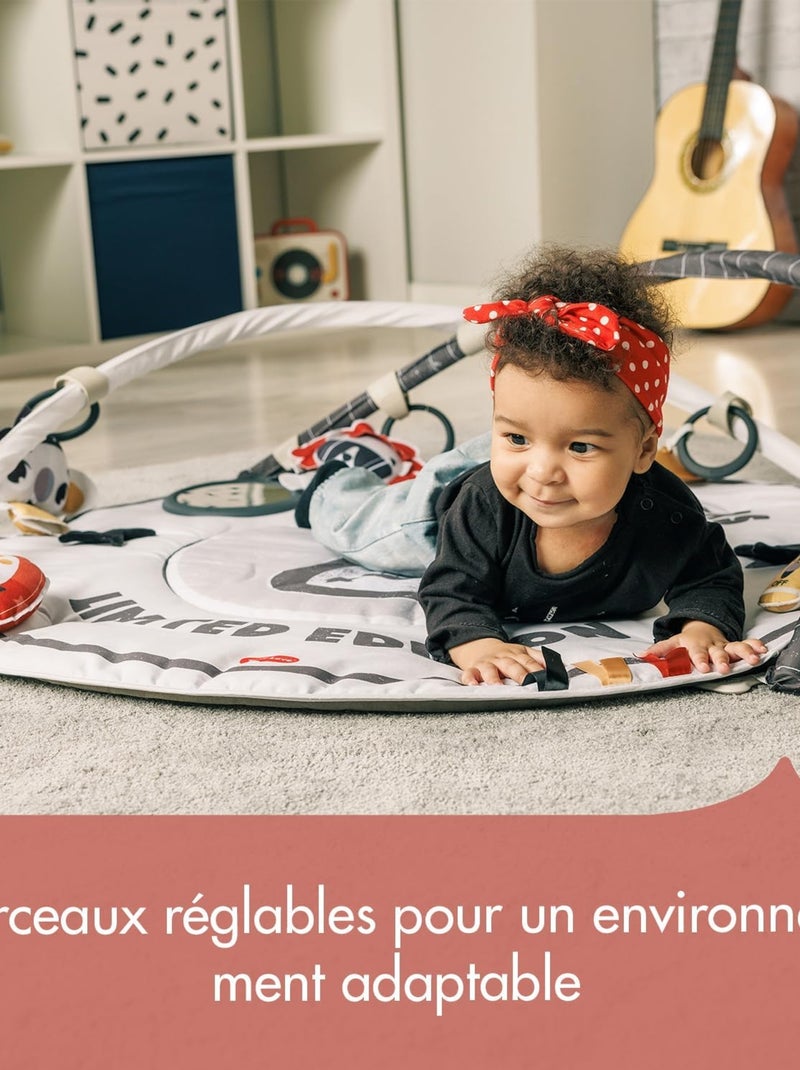 Alfombra de actividades con arcos Tiny Rocker Blanco Negro - Kiabi