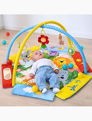 Alfombra de juego para bebé con piscina de bolas | Bo Jungle