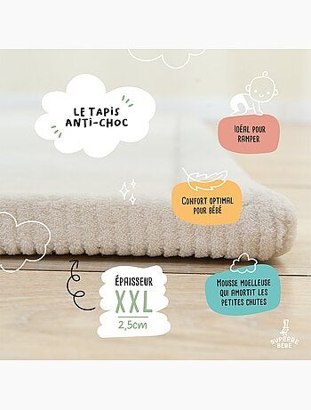 Alfombra de actividades y juego de espuma - 200x150x2,5 - Cocoon Plus | SUPERBE BEBE