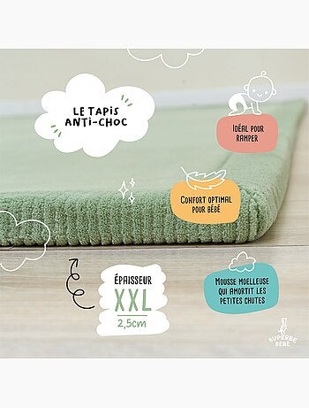 Alfombra de actividades y juego de espuma - 200x150x2,5 - Cocoon Plus | SUPERBE BEBE