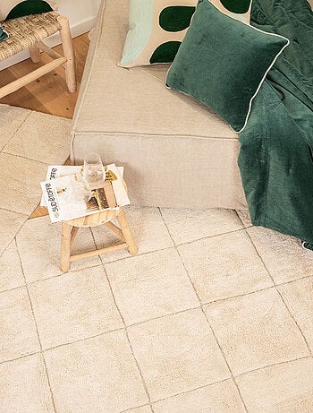 Alfombra de algodón con diseño de cuadros