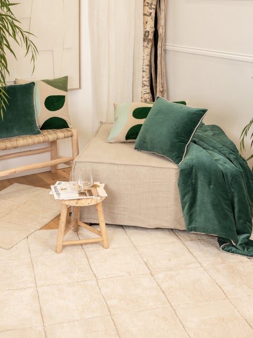 Alfombra de algodón con diseño de cuadros - Kiabi