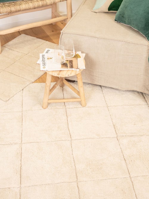 Alfombra de algodón con diseño de cuadros - Kiabi