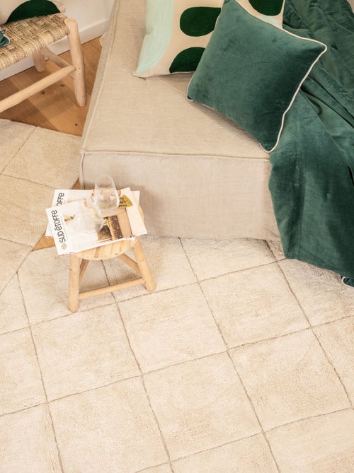 Alfombra de algodón con diseño de cuadros - Kiabi