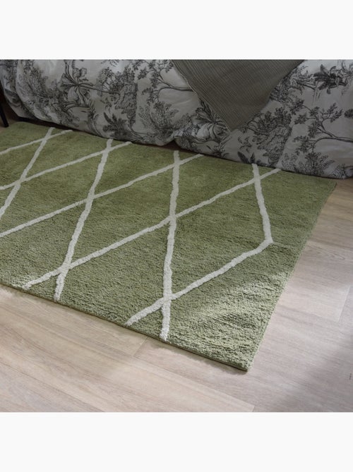 Alfombra de algodón con efecto bereber BALTE Future Home 100 x 150 cm caqui - Kiabi Alfombra de algodón con efecto bereber BALTE Future Home 100 x 150 cm caqui - Kiabi