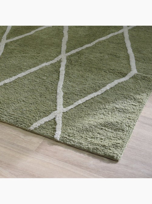 Alfombra de algodón con efecto bereber BALTE Future Home 100 x 150 cm caqui - Kiabi Alfombra de algodón con efecto bereber BALTE Future Home 100 x 150 cm caqui - Kiabi