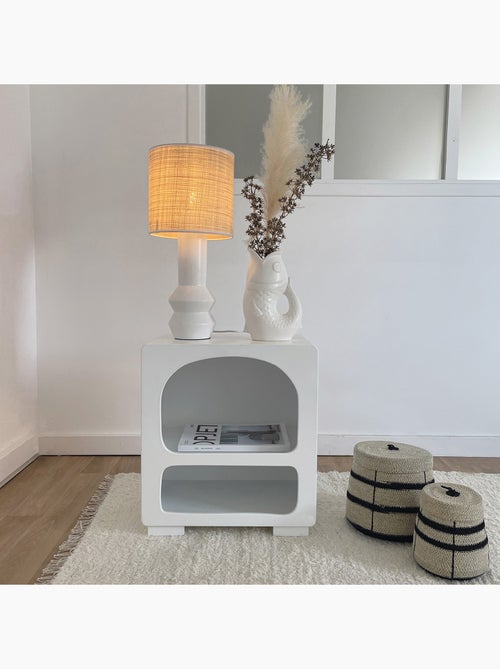 Alfombra de algodón tejida a mano con flecos - Kiabi