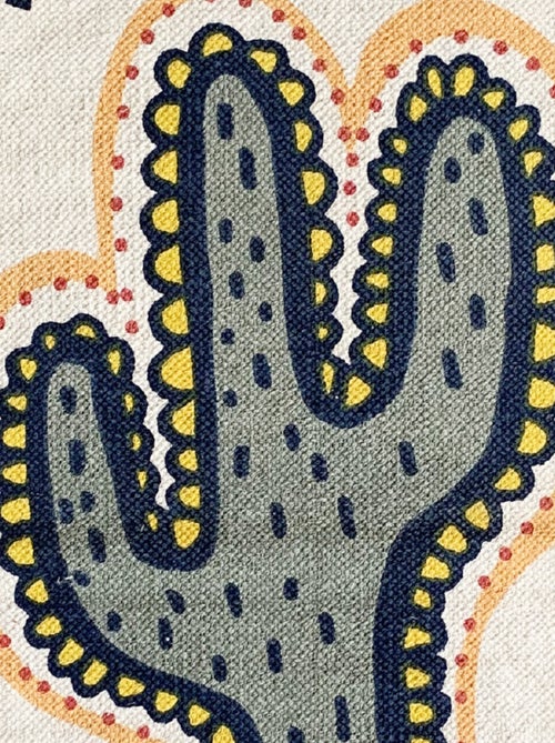 Alfombra de algodón tejido LALAMA 'Future Home' cactus con pompón azul 50 x 120 cm - Kiabi Alfombra de algodón tejido LALAMA 'Future Home' cactus con pompón azul 50 x 120 cm - Kiabi