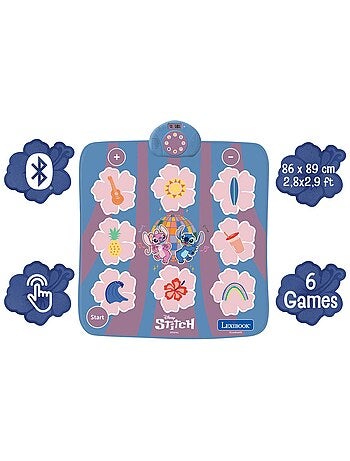 Alfombra de baile electrónica, bluetooth y luminosa stitch con 6 modos de juego