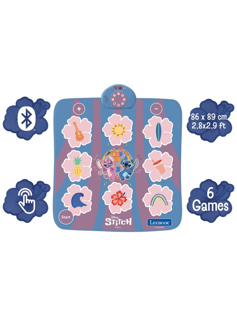 Alfombra de baile electrónica, bluetooth y luminosa stitch con 6 modos de juego Azul - Kiabi