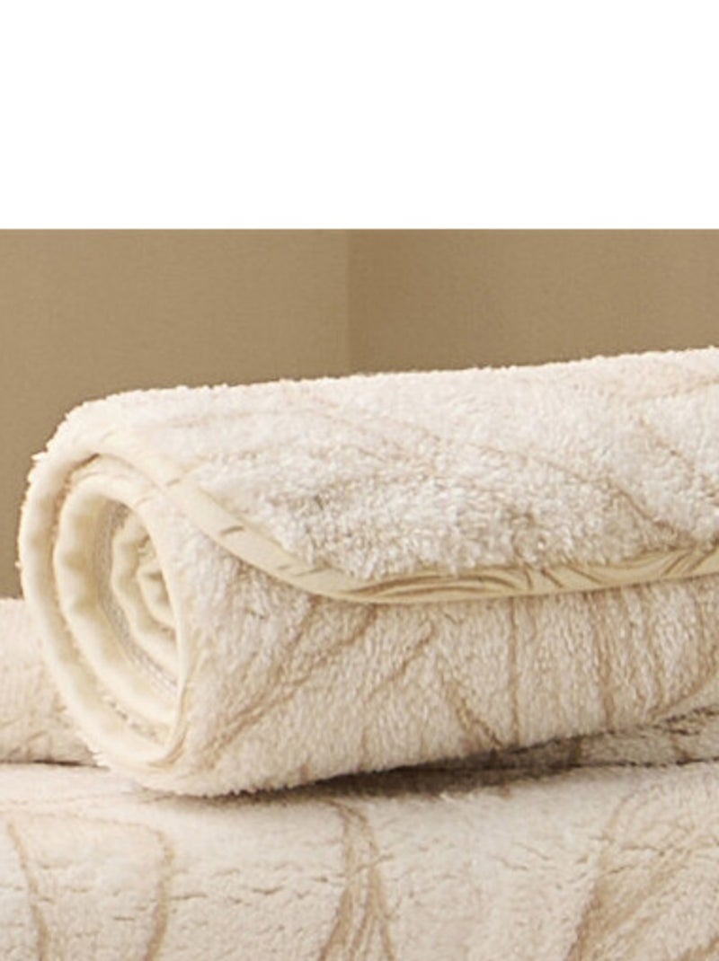 Alfombra de baño antideslizante 'BOTANIC' 60 x 120 cm – Guy Levasseur Beige - Kiabi