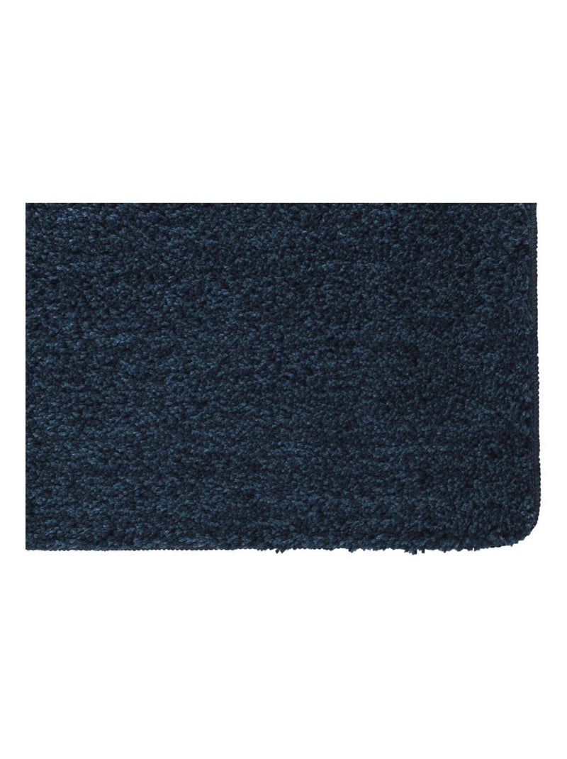 Alfombra de baño antideslizante de 50 x 80 cm, de pelo rizado Azul - Kiabi