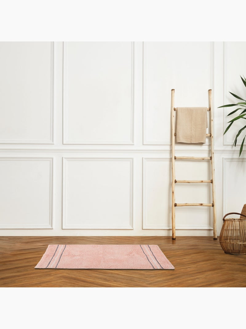 Alfombra de baño antideslizante de algodón Linéa 50 x 80 cm – Guy Levasseur Rosa - Kiabi