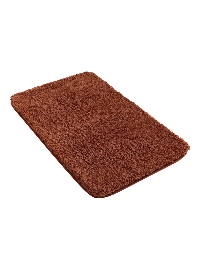 Alfombra de baño antideslizante de microfibra Naranja - Kiabi