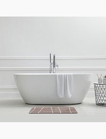 Alfombra de baño antideslizante Guy Levasseur topo con cuadros 50 x 80 cm