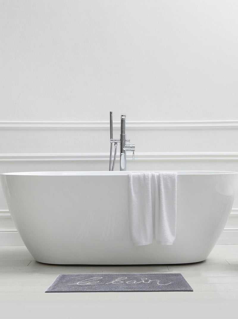 Alfombra de baño antideslizante “Le Bain” 100% algodón tufté 50x80 cm Guy Levasseur Gris - Kiabi