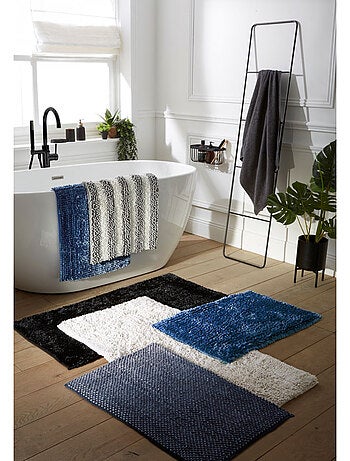 Alfombra de baño bicolor con borreguillo de poliéster antideslizante 50 x 80 cm Guy Levasseur